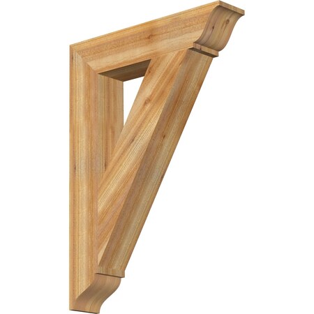 Ekena Millwork Traditional Traditional Rough Sawn Bracket, Western Red Cedar, 6"W x 30"D x 42"H BKT06X30X42TRA01RWR